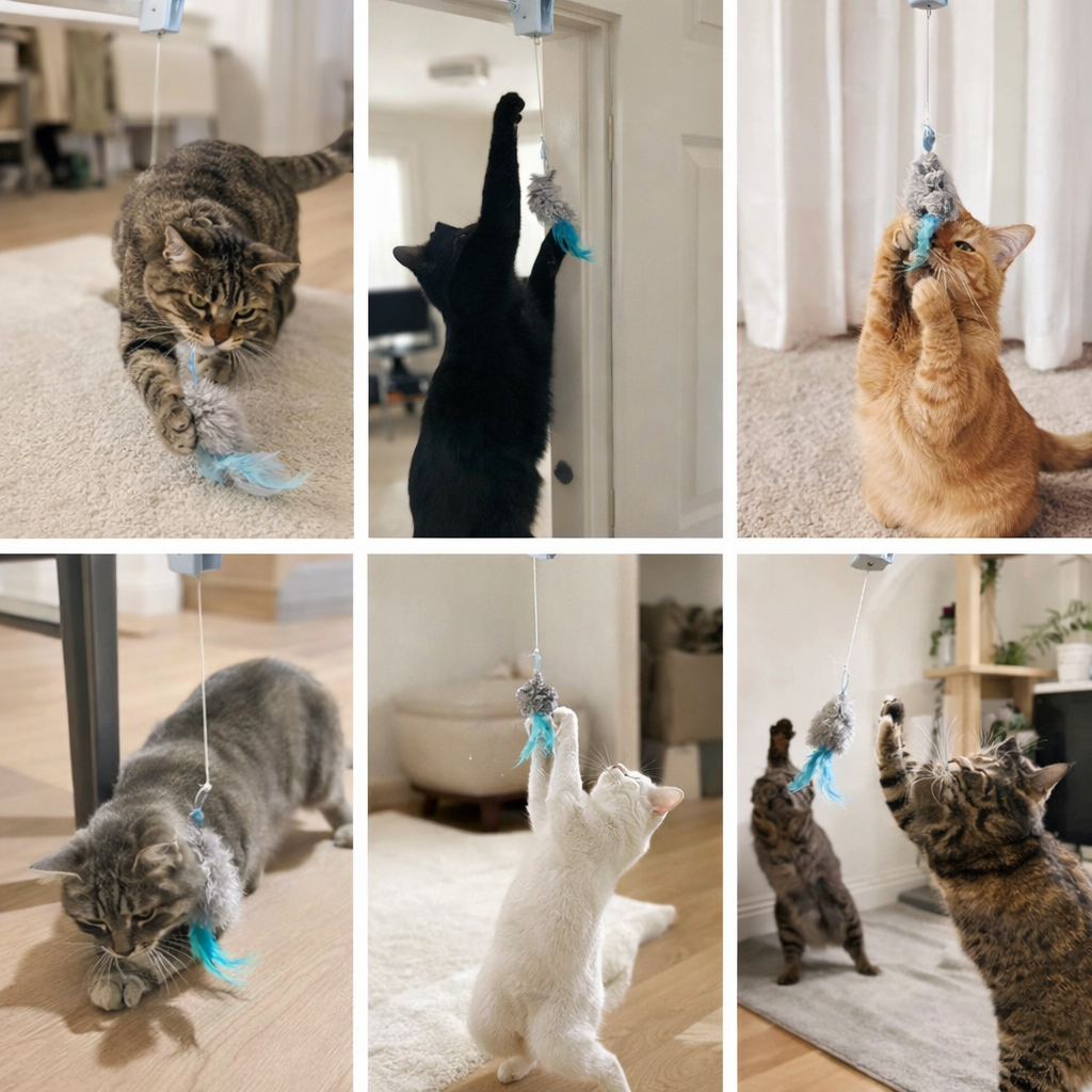 The Pounce Buddy™ — Keep Your Cat Happy, Stimulated & Out of Trouble.    (Even When You're Not Home)